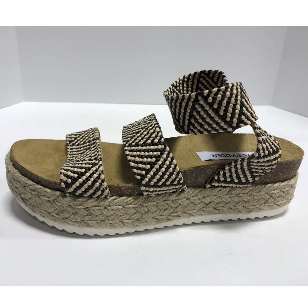Steve Madden Women’s Kimmie Sandals Black Multi, Size 7 M.
